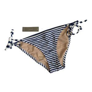 NEW JCrew $44 Grand/Minnie Stripe Mix String Bikini Bottom Size L G2760 beach